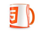 Caneca Linguagem HTML5 color Laranja