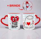 Caneca Love Pedido De Namoro Presente Para Namorado Namorada Alça de Coração