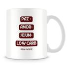 Caneca Low Carb Brasil - Estampa Temática de Saúde e Emagrecimento - 325ml