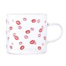 Caneca Lyor Kiss de Vidro Borossilicato Resistente ao Calor