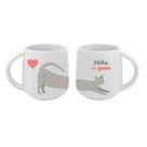 Caneca Mãe de Gato - 300ml - 2 Pçs - Branca 361001 - Allmix