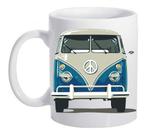 Caneca Marcas Carros Kombi Azul Van Antigos Raridade