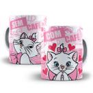 Caneca Marie Aristogatas Disney Com Café Sem Café Porcelana