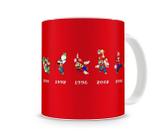 Caneca Mario Bros Linha do Tempo
