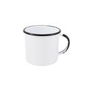Caneca Média Esmaltada Branco 160 Ml Ewel