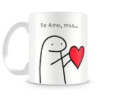 Caneca meme boneco palito te amo mas...