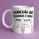 Caneca Meme Flork Conexão de Verdade É Isso