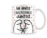 Caneca meme flork há anos engordando juntos Caneca meme flork há anos engordando juntos