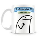 Caneca meme flork profissional de TI