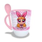 Caneca Meninas Super Poderosas Florzinha Com Colher - Com Nome
