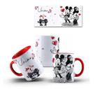 Caneca Mickey e Minnie COM SEU NOME Vermelha Vários Modelos