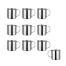 Caneca Mini Pequena Xicara Aço Inox Cafe Cha 150ml 10un