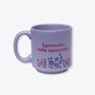 Caneca mini tina 100ml floral aproveite cada momento - Zona Criativa