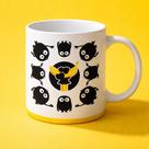 Caneca Minions Kevin, Stuart E Bob Branco Minions