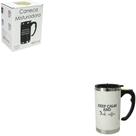 Caneca mixer / misturador de inox / plastico com tampa a pilha 450ml na caixa - GOLDEN RIO