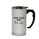 Caneca Mixer Misturadora Inox 450 ml Com Tampa A Pilha Cor:Branco