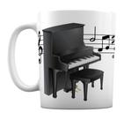 Caneca Música Instrumento Musical Pianos Notas Musicais