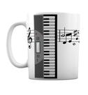 Caneca Música Instrumento Musical Teclado Notas Musicais