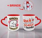 Caneca Namora Comigo Dia Dos Namorados Presente Romântico Alça de Coração Caneca Namora Comigo Dia Dos Namorados Presente Romântico Alça de Coração