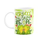 Caneca Namorados - Por você eu lavo até o pé - Sapinhos M2