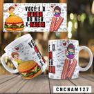 Caneca Namorados Você É O Bacon Do Meu X-Bacon