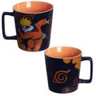 Caneca Naruto Cerâmica Preta E Laranja 400Ml Oficial VIZ - Zona Criativa