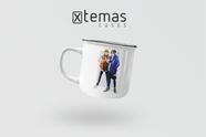 Caneca naruto geek retrô esmaltada de aluminio