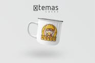 Caneca naruto geek retrô esmaltada de aluminio