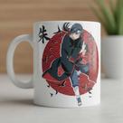 Caneca Naruto Itachi Obito Kakashi Jiraiya Boruto Akatsuki Branco Itachi Uchiha