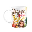 Caneca Natal com Jesus - Jesus é nossa luz Caneca Natal com Jesus - Jesus é nossa luz