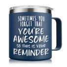 Caneca NOWWISH de presentes de Natal para homens 400ml azul marinho