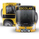 Caneca ónibus escolar motorista escolar com seu nome 325ml