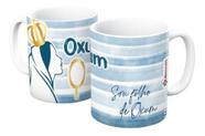 Caneca Orixá Oxum Porcelana Branca Exclusivo Macumbis