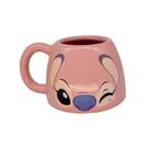 Caneca Ornamento Decorativo 450ml Stitch Angel Disney Cerâmica Geek Zona Criativa