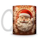 Caneca Papai Noel 3D - Cerâmica 325ml - Natal