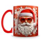 Caneca Papai Noel 3D - Cerâmica 325ml para Café e Chocolate Quente