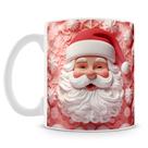 Caneca Papai Noel 3D - Cerâmica 325ml - Presente de Natal