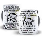 Caneca Para Amigas Flork Meme Porcelana-Uma Vaca Para Ser Minha Amiga