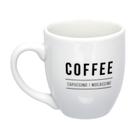 Caneca Para Café Com Leite Sucos Com 300ml Porcelana Branca Manhattan