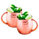 Caneca Para Drinks Moscow Mule Inox Bronze Com Alça 500 ml Em Aço Inox