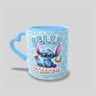 Caneca Páscoa com Alça de Coração Stitch Caneca Páscoa com Alça de Coração Stitch