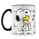 Caneca Peanuts Snoopy e Woodstock - Cerâmica 325ml