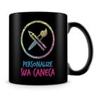 Caneca Personalizada 100% Preta - Personalize do Seu Jeito