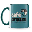 Caneca Personalizada Café com Pressa Verde - 325ml