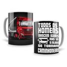 Caneca Personalizada Caminhão Vermelho Todos Em Porcelana