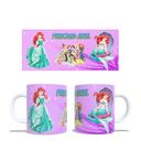 Caneca Personalizada Coleção 12 Princesas Disney Ariel