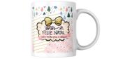 Caneca personalizada com caixa branca presenteável FELIZ NATAL E PRÓSPERO ANO NOVO