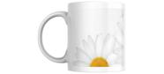 Caneca personalizada com caixa branca presenteável FLORES MARGARIDAS