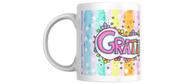 Caneca personalizada com caixa branca presenteável GRATIDÃO