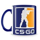 Caneca Personalizada Counter Strike - Porcelana Alta Brilho com Alça Azul Caneca Personalizada Counter Strike - Porcelana Alta Brilho com Alça Azul